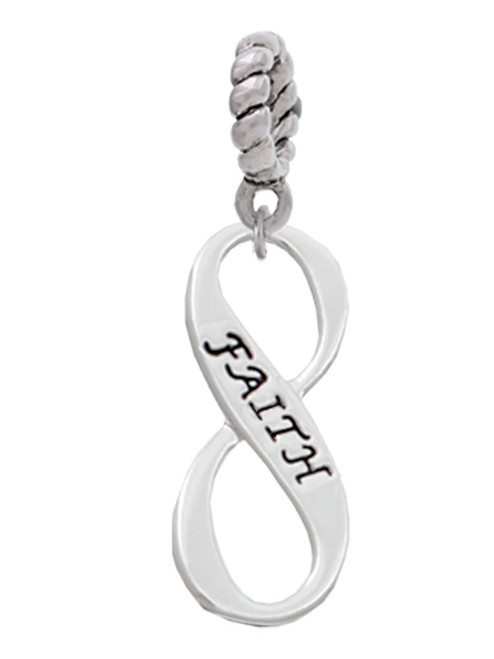 Faith Infinity Sign Rope Charm Bead Dangle