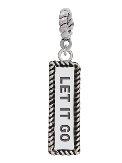 3 Merry Monkeys Silvertone Let It Go - Rope Charm Bead Dangle