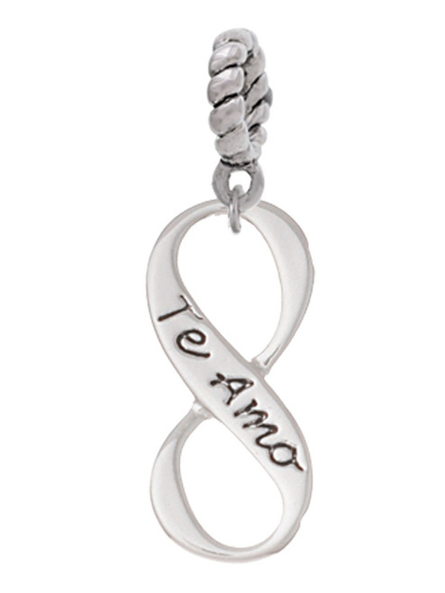 Te Amo Infinity Sign Rope Charm Bead Dangle