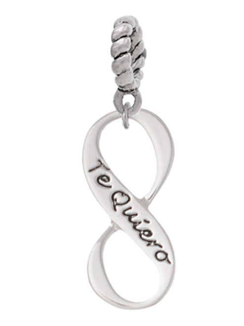 Te Quiero Infinity Sign Rope Charm Bead Dangle