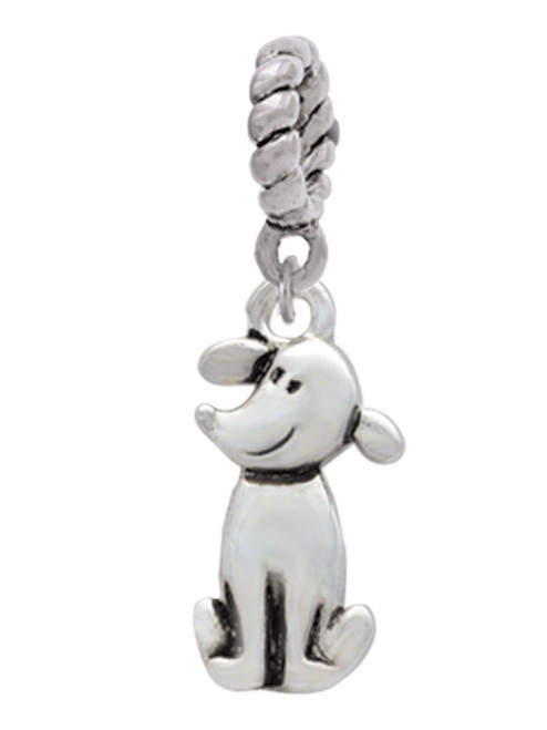 2-D Dog Rope Charm Bead Dangle