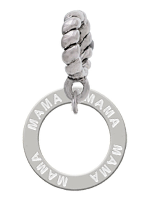 Mama Eternity Ring Rope Charm Bead Dangle
