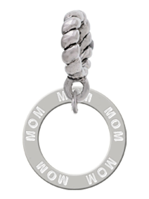 Mom Eternity Ring Rope Charm Bead Dangle