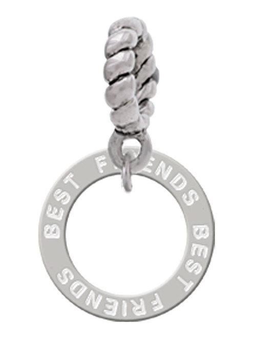 Best Friend Eternity Ring Rope Charm Bead Dangle
