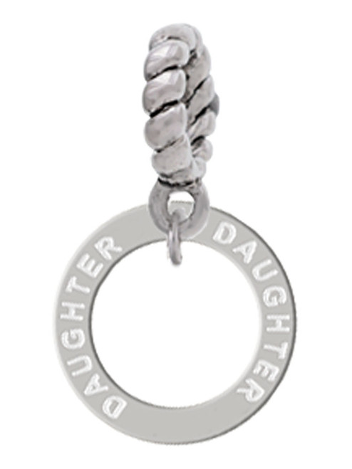Daughter Eternity Ring Rope Charm Bead Dangle