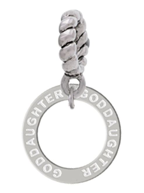Goddaughter Eternity Ring Rope Charm Bead Dangle