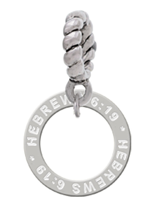 Hebrews 6:9 Eternity Ring Rope Charm Bead Dangle
