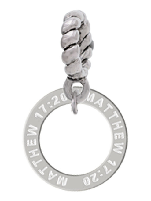Matthew 17:20 Eternity Ring Rope Charm Bead Dangle