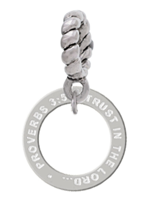 Proverbs 3:5 Eternity Ring Rope Charm Bead Dangle