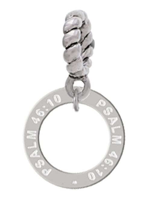 Psalm 46:10 Eternity Ring Rope Charm Bead Dangle