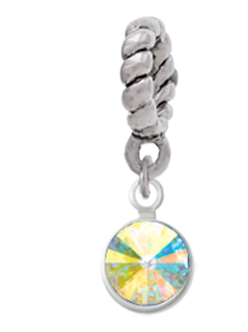 Crystal Clear AB Channel Drop Rope Charm Bead Dangle