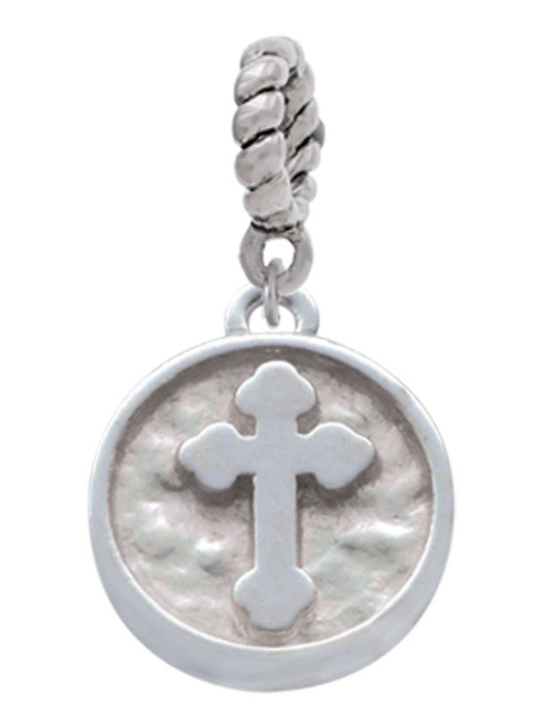 Botonee Cross - Round Seal Rope Charm Bead Dangle