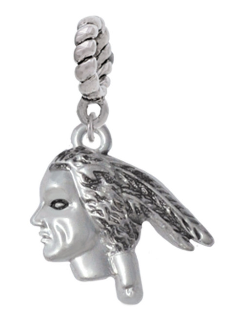 Indian Head Rope Charm Bead Dangle
