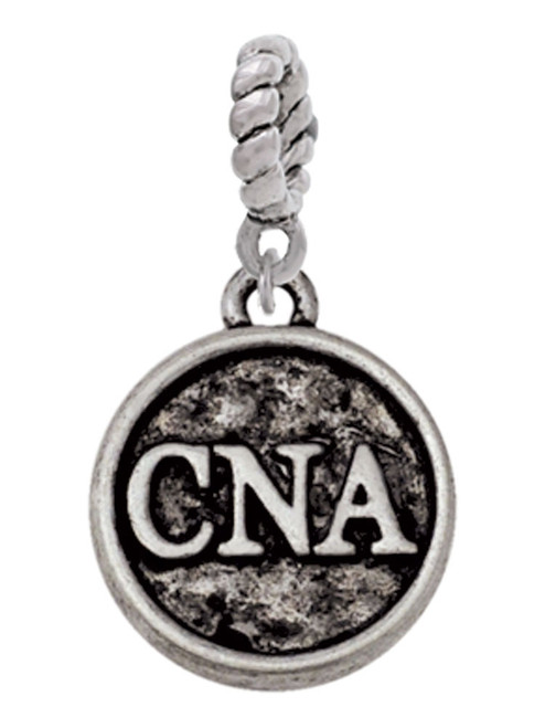 Nurse Caduceus Seal - CNA Rope Charm Bead Dangle