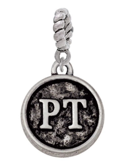 Physical Therapist Caduceus Seal - PT Rope Charm Bead Dangle