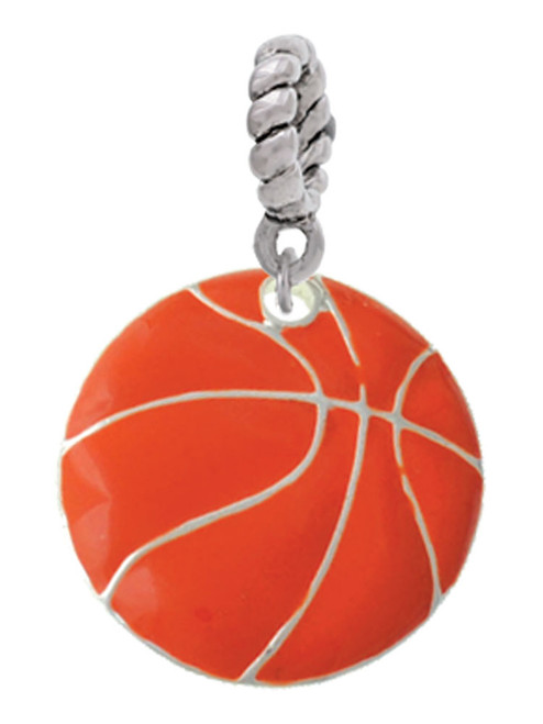 3/4'' Enamel Basketball Rope Charm Bead Dangle