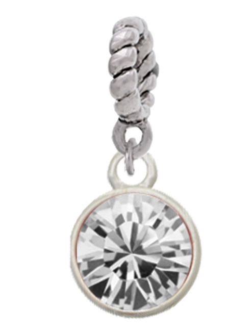 10mm Clear Crystal Drop Rope Charm Bead Dangle