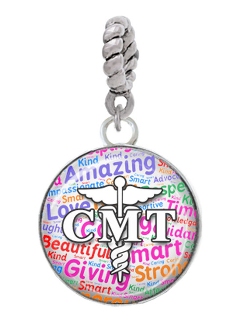 Domed Multi Color CMT Rope Charm Bead Dangle