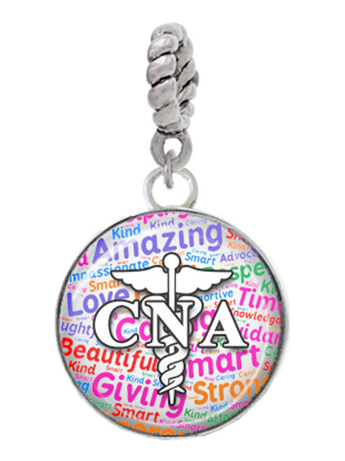Domed Multi Color CNA Rope Charm Bead Dangle