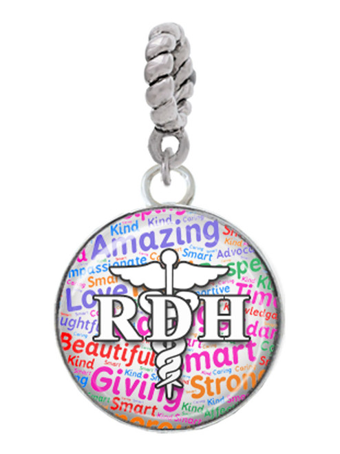 Domed Multi Color RDH Rope Charm Bead Dangle