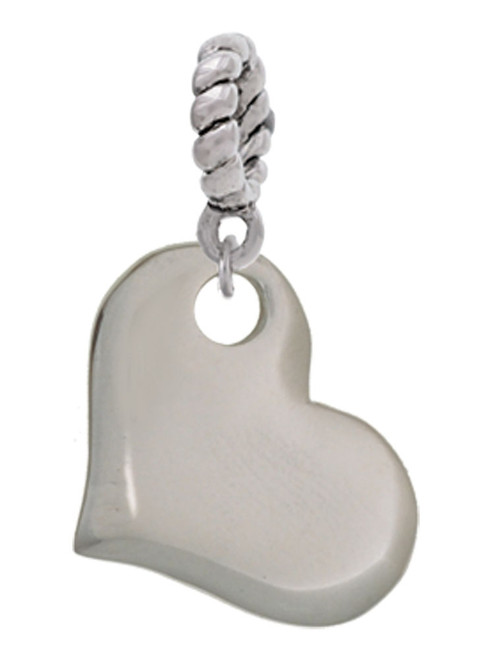 Stainless Steel Heart Rope Charm Bead Dangle