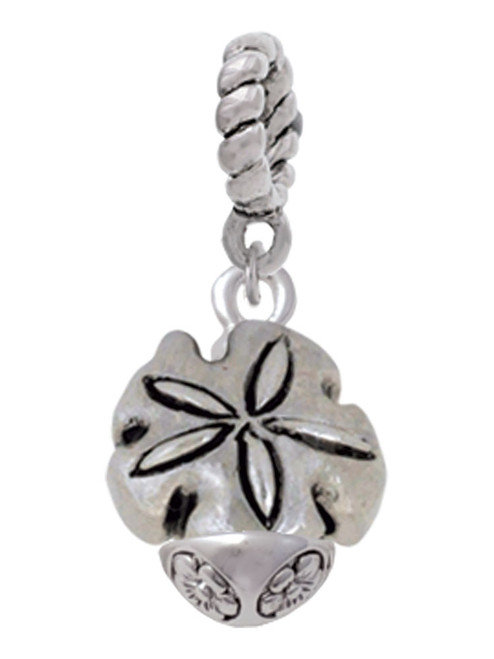 Sand Dollar Spinner Rope Charm Bead Dangle