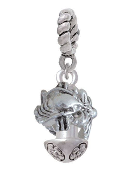 Mermaid & Lobster Spinner Rope Charm Bead Dangle