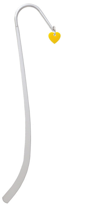 Acrylic 5/16" Yellow Heart Charm Bookmark