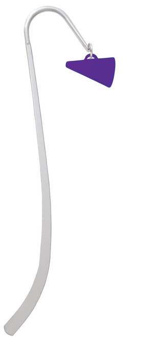 Acrylic 3/4" Purple Megaphone Charm Bookmark