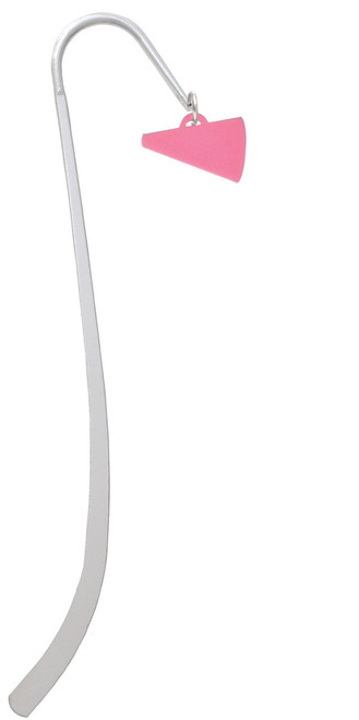 Acrylic 3/4" Hot Pink Megaphone Charm Bookmark