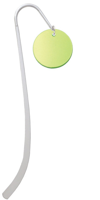 Acrylic 1" Disc Lime Green Imitation Pearl Charm Bookmark