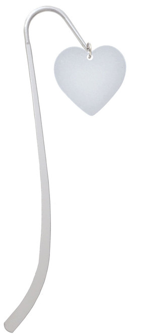 Acrylic 1" Imitation Pearl Heart Charm Bookmark