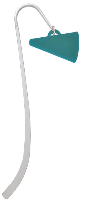 Acrylic 1.25" Teal Megaphone Charm Bookmark