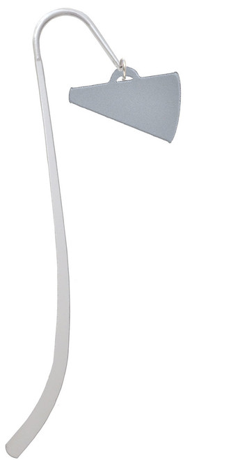 Acrylic 1.25" Silver Tone Megaphone Charm Bookmark