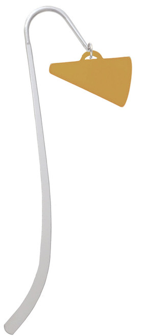 Acrylic 1.25" Gold Tone Megaphone Charm Bookmark