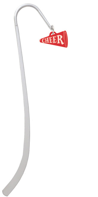 Acrylic 3/4" Red Cheer Megaphone Charm Bookmark