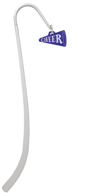 Acrylic 3/4" Navy Cheer Megaphone Charm Bookmark