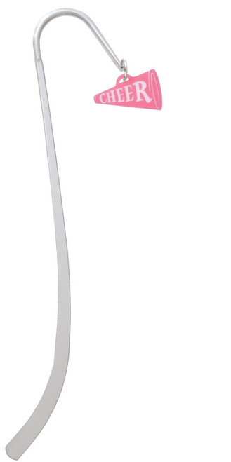 Acrylic 3/4" Pink Cheer Megaphone Charm Bookmark