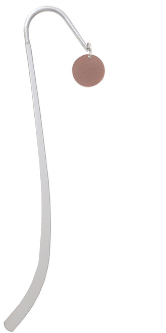 Acrylic 1/2" Disc Rose Gold Tone Charm Bookmark