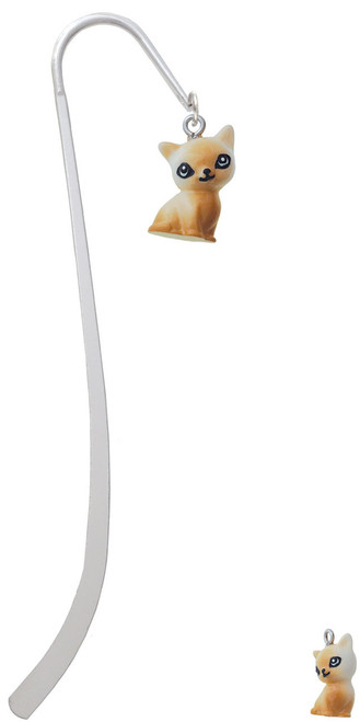 Resin Siamese Cat Charm Bookmark