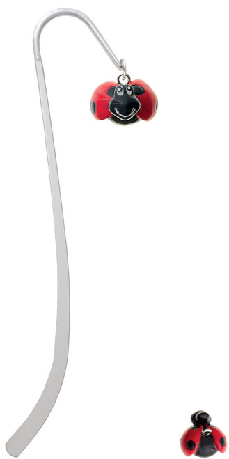 Resin Red & Black Ladybug Sweetie Charm Bookmark