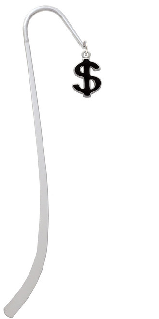 Black Dollar Sign Charm Bookmark