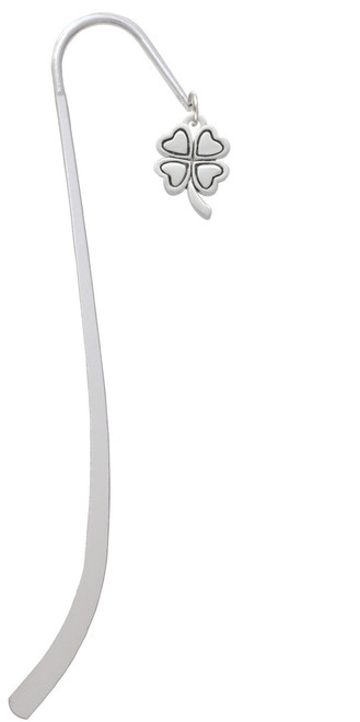 Antiqued Four Leaf Clover Charm Bookmark