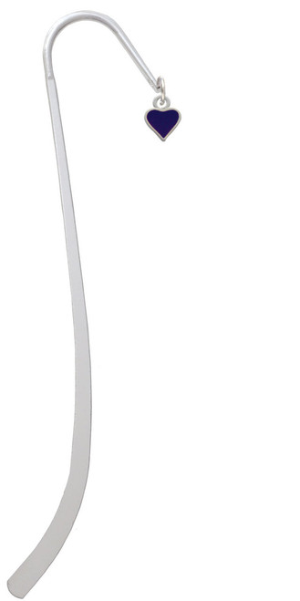 Mini Two Sided Purple Heart Charm Bookmark
