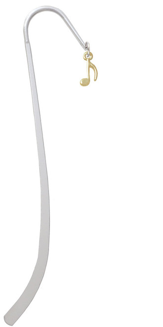Mini Gold Tone Eighth Note Charm Bookmark