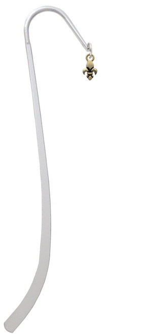 Mini Gold Tone Fleur de Lis Charm Bookmark