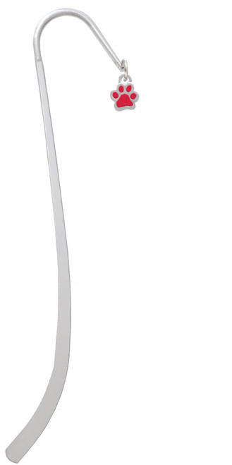 Mini Translucent Red Paw Charm Bookmark