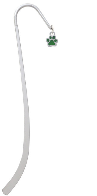 Mini Translucent Green Paw Charm Bookmark