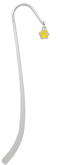 Mini Translucent Yellow Paw Charm Bookmark