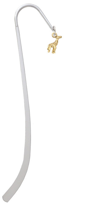 Gold Tone Mini Giraffe Charm Bookmark